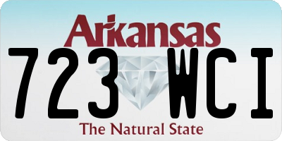 AR license plate 723WCI