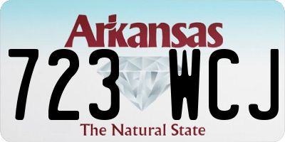AR license plate 723WCJ