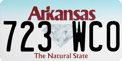 AR license plate 723WCO