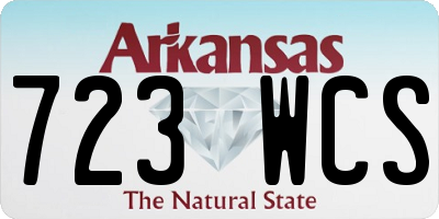 AR license plate 723WCS
