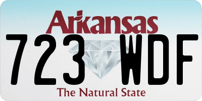 AR license plate 723WDF