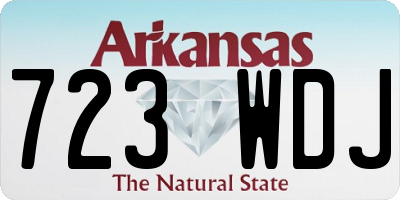 AR license plate 723WDJ