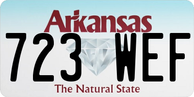 AR license plate 723WEF