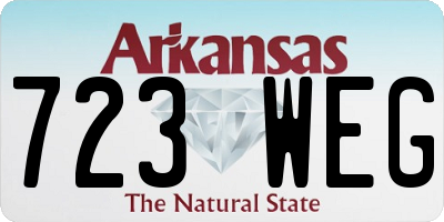 AR license plate 723WEG