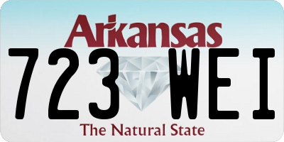 AR license plate 723WEI