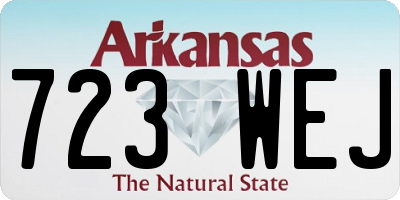 AR license plate 723WEJ