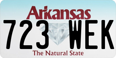 AR license plate 723WEK