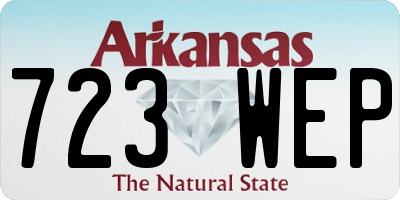 AR license plate 723WEP