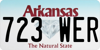 AR license plate 723WER