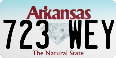 AR license plate 723WEY