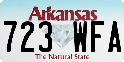 AR license plate 723WFA
