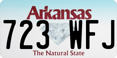 AR license plate 723WFJ