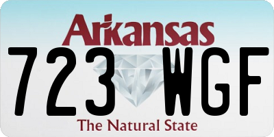AR license plate 723WGF