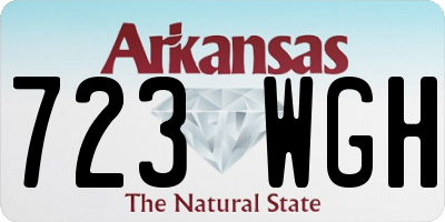 AR license plate 723WGH