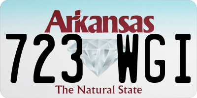 AR license plate 723WGI