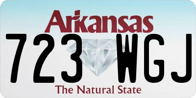 AR license plate 723WGJ