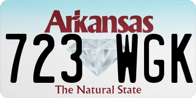 AR license plate 723WGK
