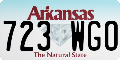 AR license plate 723WGO