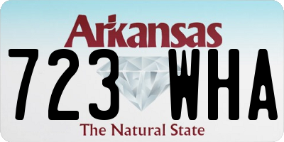 AR license plate 723WHA