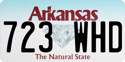 AR license plate 723WHD