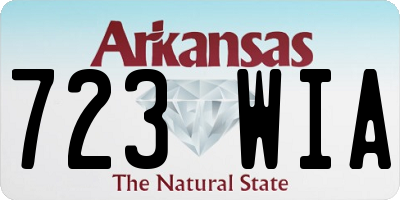 AR license plate 723WIA