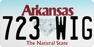 AR license plate 723WIG