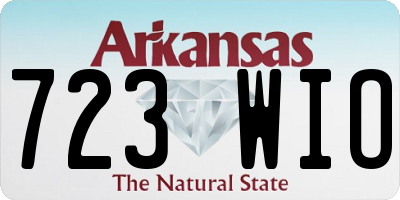 AR license plate 723WIO