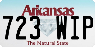 AR license plate 723WIP