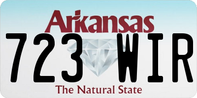 AR license plate 723WIR