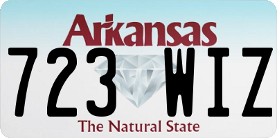 AR license plate 723WIZ