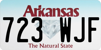 AR license plate 723WJF