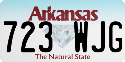 AR license plate 723WJG