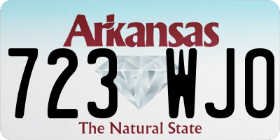 AR license plate 723WJO