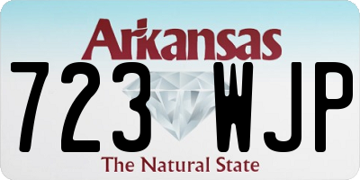AR license plate 723WJP