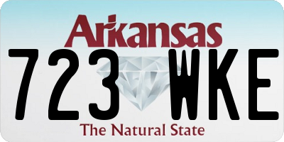 AR license plate 723WKE