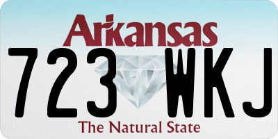 AR license plate 723WKJ