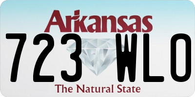 AR license plate 723WLO