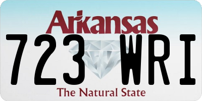 AR license plate 723WRI