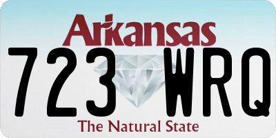 AR license plate 723WRQ