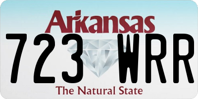 AR license plate 723WRR
