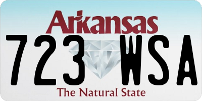 AR license plate 723WSA