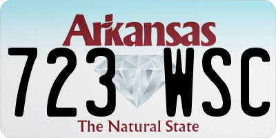 AR license plate 723WSC