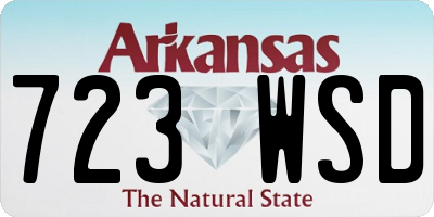 AR license plate 723WSD