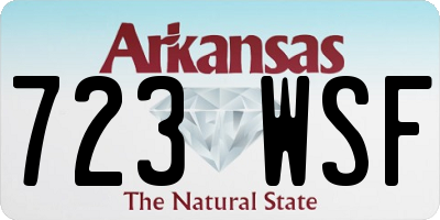AR license plate 723WSF