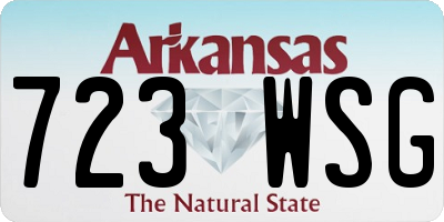 AR license plate 723WSG