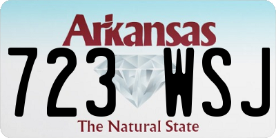 AR license plate 723WSJ