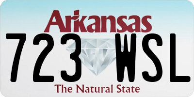 AR license plate 723WSL