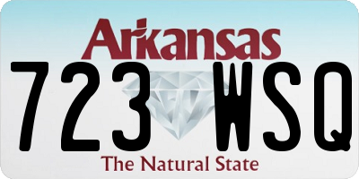 AR license plate 723WSQ