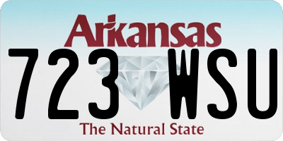 AR license plate 723WSU