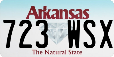 AR license plate 723WSX